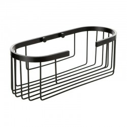 Cestillo ovalado aluminio negro 30x11,5x12cm