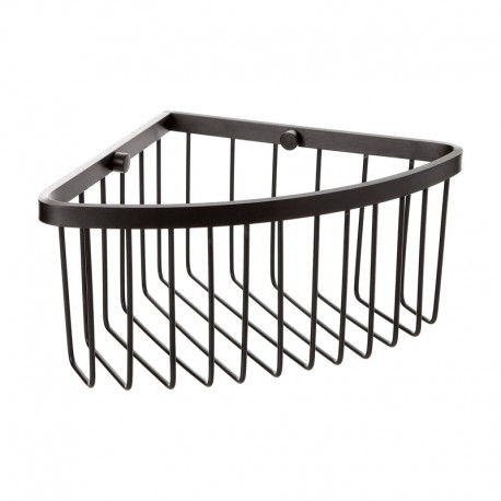 Cestillo rinconera aluminio negro 20x11,5x20cm