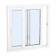 Ventana corredera de PVC 2 hojas sin persiana 120x100cm