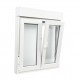 Ventana oscilobatiente a derecha de PVC blanca 2 hojas con persiana 100x120cm