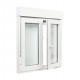 Ventana oscilobatiente a derecha de PVC blanca 2 hojas con persiana 100x120cm
