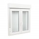 Ventana oscilobatiente a derecha de PVC blanca 2 hojas con persiana 100x120cm