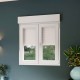 Ventana oscilobatiente a derecha de PVC blanca 2 hojas con persiana 100x120cm