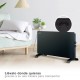 Convector de cristal 2000w negro