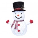 Muñeco nieve plegable LED 60cm 8 funciones luz fría
