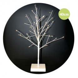 Árbol decorativo led 40cm 3xAA blanco