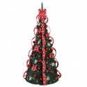 Árbol de navidad plegable con luces y adornos 180cm