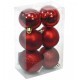 Pack 6 bolas para árbol 8cm rojas