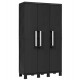 Armario pvc escobero 3 puertas 97x37x173cm