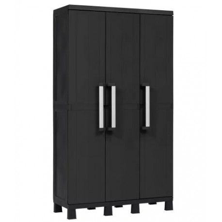 Armario pvc escobero 3 puertas 97x37x173cm