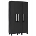 Armario pvc escobero 3 puertas 97x37x173cm