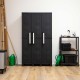 Armario pvc escobero 3 puertas 97x37x173cm