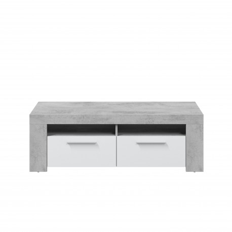 Mesa TV Urban blanco y cemento 120x42x40cm