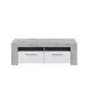 Mesa TV Urban blanco y cemento 120x42x40cm