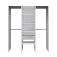 Vestidor blanco y cemento 2 cajones 179x50x202cm
