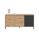 Aparador Brooklyn roble y gris 154x41x74cm