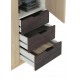 Armario 3 puertas y 3 cajones roble 121x52x180cm