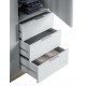 Armario 3 puertas 3 cajones roble y blanco 121x52x180cm