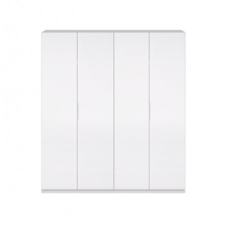 Armario 4 puertas blanco brillo 180x52x200cm
