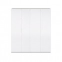 Armario 4 puertas blanco brillo 180x52x200cm