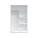 Armario 2 puertas correderas blanco y cemento 120x50x200cm