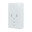 Armario 3 pueras y 3 cajones blanco brillo 117x52x203cm