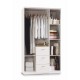 Armario 3 pueras y 3 cajones blanco brillo 117x52x203cm