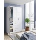 Armario 3 pueras y 3 cajones blanco brillo 117x52x203cm