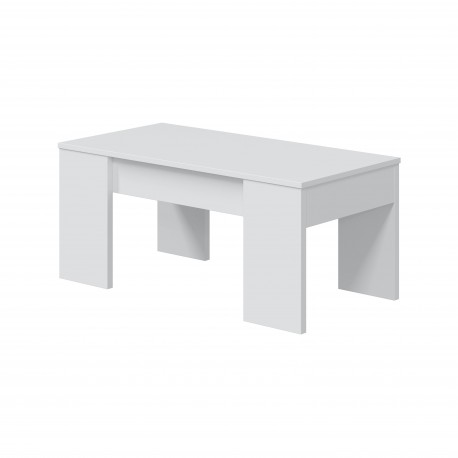 Mesa centro elevable blanco 100x50x45cm