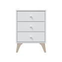 Mesita Sweet 3 cajones blanco 40x33,5x56cm