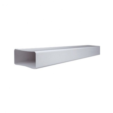 Tubo rectangular pvc blanco 110x55mm 1,5m