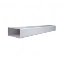Tubo rectangular pvc blanco 110x55mm 1,5m
