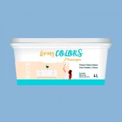 Pintura plástica living colors azul mal 4lt.