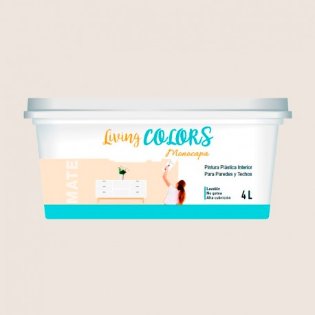 Pintura plástica living colors blanco lirio 4lt.