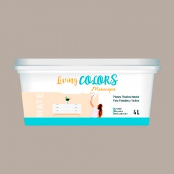 Pintura plástica living colors gris piedra 4lt.