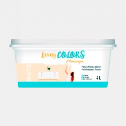 Pintura plástica living colors blanco roto polar 4lt.