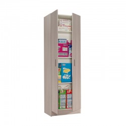 Armario multiusos 2p roble claro 59x37x180cm