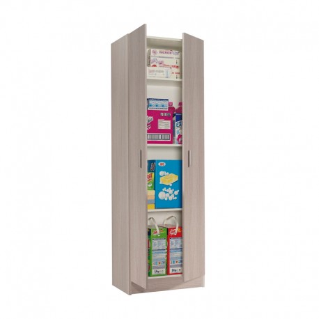 Armario multiusos 2p roble claro 59x37x180cm