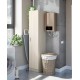 Armario multiusos 1p roble claro 37x37x180cm