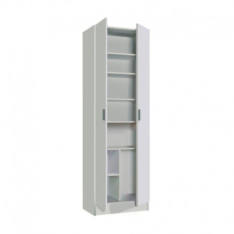 Armario multiusos zapatero 2p blanco 59x37x180cm