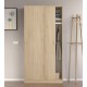 Armario 2p correderas roble canadian 100x52x200cm