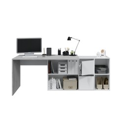 Mesa escritorio blanco cemento 74x136x139cm