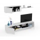 Mueble salón blanco y gris 200x46x41cm
