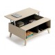 Mesa centro Zaiken elevable grafito roble