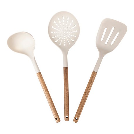 Set 3 utensilios acacia