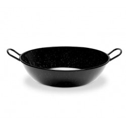 Sarten Honda esmaltada con asas inducción vitro 40cm