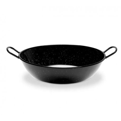 Sarten Honda esmaltada con asas inducción vitro 40cm