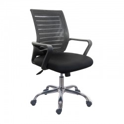 Silla de oficina negra transpirable
