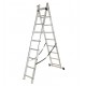 Escalera profesional aluminio 2x9 peldaños