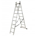Escalera profesional aluminio 2x9 peldaños